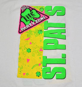 Vintage Lite Beer St. Pats Party Zone Shirt Size Large