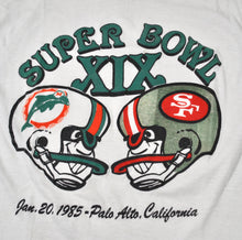 Vintage San Francisco 49ers Miami Dolphins 1985 Super Bowl XIX Shirt Size Medium(tall)