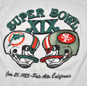 Vintage San Francisco 49ers Miami Dolphins 1985 Super Bowl XIX