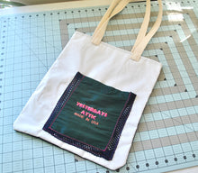 Vintage Yesterday's Attic Rework Tote Bag