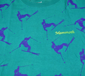 Vintage Mammoth Ski All Over Print Shirt Size Medium