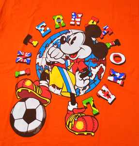 Vintage Mickey Mouse International World Cup Shirt Size Large