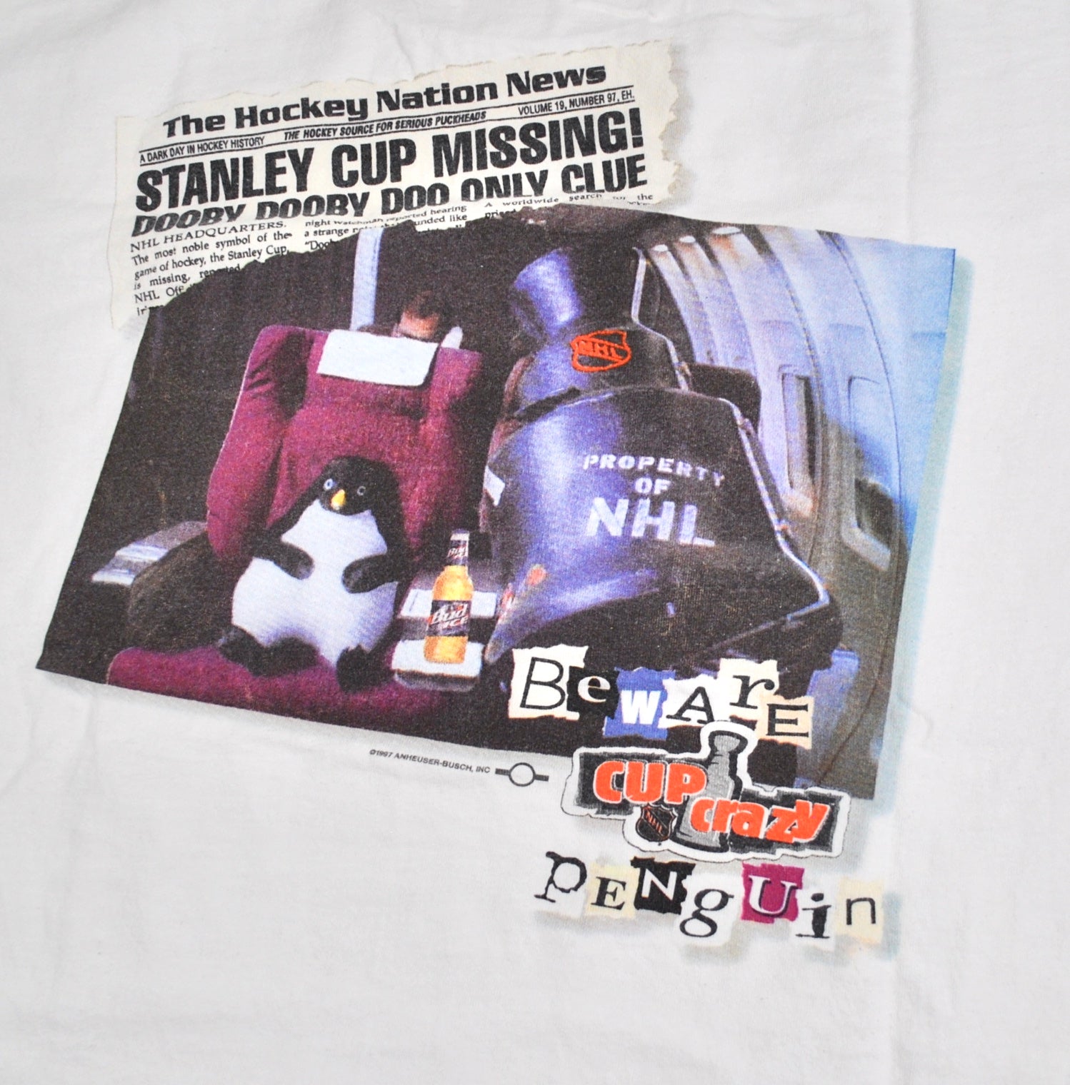 Vintage 1997 Philadelphia Flyers Stanley Cup Champions NHL Shirt Size XL  White
