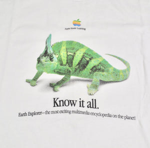 Vintage Apple Computers Chameleon Know It All Shirt Size X-Large