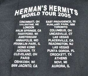 Vintage Hermans Hermits Peter Noone 2005 Tour Shirt Size Large