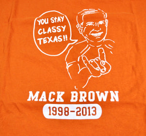 Vintage Texas Longhorns Mack Brown Shirt Size X-Large