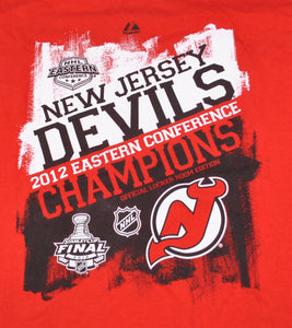 Vintage New Jersey Devils 2012 Eastern Conference Champions Shirt Size X-Large