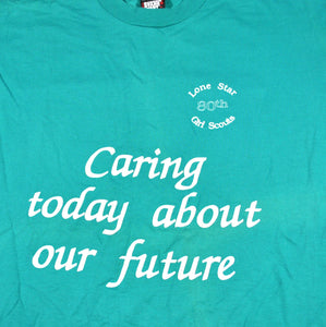 Vintage Girl Scout 80th Lone Star Caring Today About Our Future Shirt Size Large