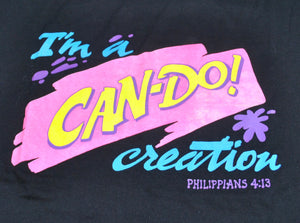 Vintage I'm A Can-Do! Creation Philippians 4:13 Church God Shirt Size Large