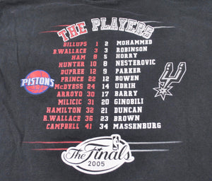 Vintage San Antonio Spurs Detroit Pistons 2005 Finals Shirt Size Youth Large